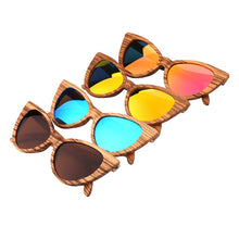 Carica l'immagine nel visualizzatore di Gallery, Polarized Sunglasses For Women Cat eye Sunglasses Wood Glasses With box Wooden ocularia solaria Gafas de sol