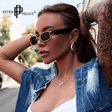 Load image into Gallery viewer, Rectangle Sunglasses Women Brand Designer Metal Big Frame Glasses Punk Shades Women Sun Glasses UV400 Unisex