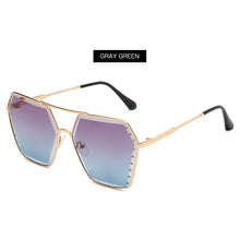 Carica l'immagine nel visualizzatore di Gallery, Sexy Square Cat Eye Sunglasses Women Rimless Cat-eye Sun Glasses Metal Shades for Vintage Women Eyewear UV400