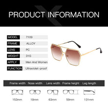 Carica l'immagine nel visualizzatore di Gallery, Sexy Square Cat Eye Sunglasses Women Rimless Cat-eye Sun Glasses Metal Shades for Vintage Women Eyewear UV400