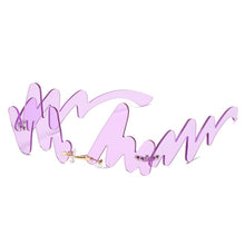Load image into Gallery viewer, Wave Punk Sunglasses Women 2023 Rimless Sun Glasses red wave Shades For Vintage Men Women Unique Doodle Glasses