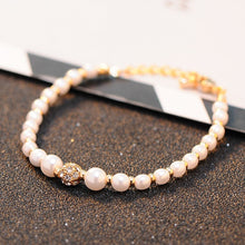 Carica l'immagine nel visualizzatore di Gallery, Luxury Fashion Women's Party Accessories Christmas Gifts Pearl Crystal Bracelet Jewelry Charm Bridal Wedding Jewelry