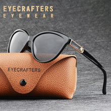 Load image into Gallery viewer, HD Polarized Women Sunglasses Ladies Vintage Brand Design Cat Eye Woman Female Black Sun Glasses oculos Eyewear