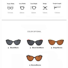 Load image into Gallery viewer, HD Polarized Women Sunglasses Ladies Vintage Brand Design Cat Eye Woman Female Black Sun Glasses oculos Eyewear