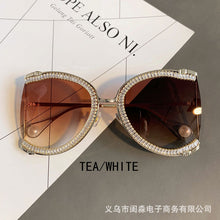 Load image into Gallery viewer, Half Frame Brand Designer Glasses Women Square Pearl Sunglasses for Female Rhinestone Oversized Eyewear Ladies INS очки