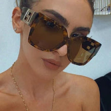 Load image into Gallery viewer, Leopard Print Sunglasses For Women 2023 Trendy Black Square Sun Glasses Brand UV40 Shades Sunglasses