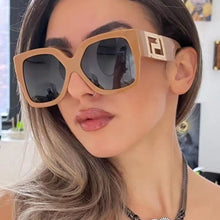 Load image into Gallery viewer, Leopard Print Sunglasses For Women 2023 Trendy Black Square Sun Glasses Brand UV40 Shades Sunglasses
