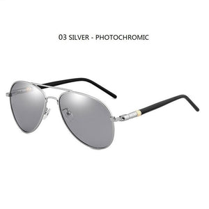 Men's Photochromic Polarized Sunglasses For Men Women Driving Chameleon Vintage Pilot Sun Glasses Fashing Hiking Goggles