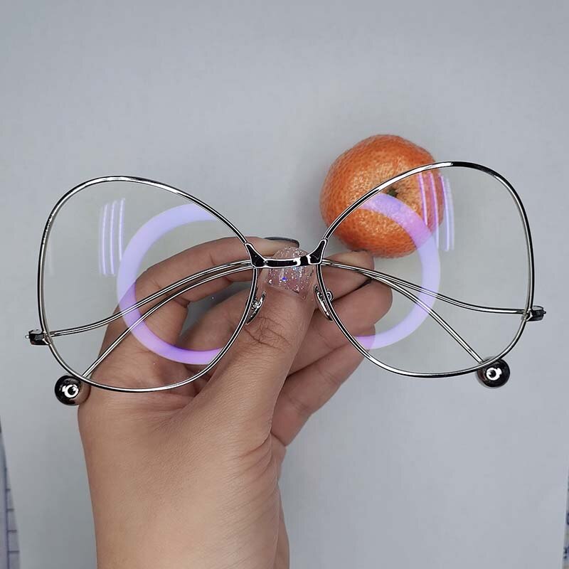 Metal Glasses Frame Women Vintage Round Clear Glass Men Optical Eyeglasses Frames oculos de grau feminino fake glasses