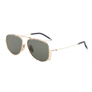 York Brand Thom Vintage Pilot Alloy Sunglasses  TBS917  Retro Metal Frame for Male and Female with Original Box