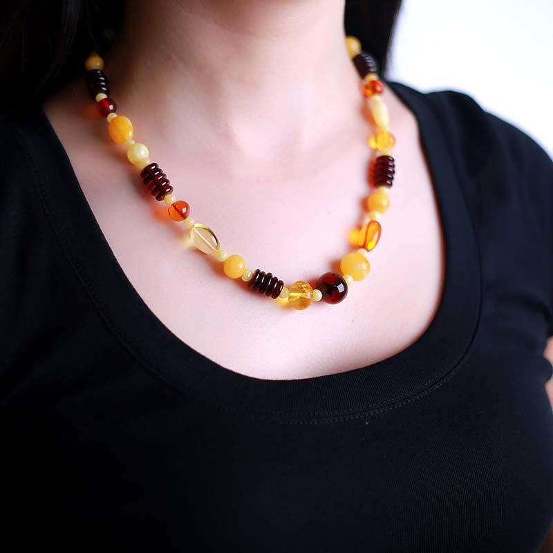 Luxury No bake ore color optimization with natural beeswax type necklace ten years old pretty color fidelity natural amber
