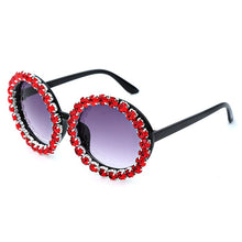 Load image into Gallery viewer, Oversize Round Sunglasses Women Handmake Rhinestones Sun Glasses Colorful Glasses Men Shades For Female Oculos