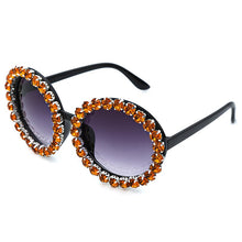Load image into Gallery viewer, Oversize Round Sunglasses Women Handmake Rhinestones Sun Glasses Colorful Glasses Men Shades For Female Oculos
