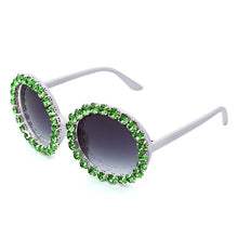 Load image into Gallery viewer, Oversize Round Sunglasses Women Handmake Rhinestones Sun Glasses Colorful Glasses Men Shades For Female Oculos