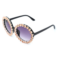 Load image into Gallery viewer, Oversize Round Sunglasses Women Handmake Rhinestones Sun Glasses Colorful Glasses Men Shades For Female Oculos