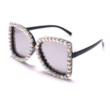 Load image into Gallery viewer, Oversized Square Diamond Sunglasses 2023Women Punk Cateye Sunshade Glasses Lady Brand Designer Eyeglasses Oculos De UV400
