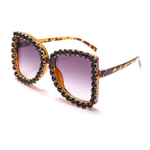 Load image into Gallery viewer, Oversized Square Diamond Sunglasses 2023Women Punk Cateye Sunshade Glasses Lady Brand Designer Eyeglasses Oculos De UV400