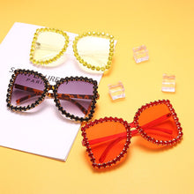 Load image into Gallery viewer, Oversized Square Diamond Sunglasses 2023Women Punk Cateye Sunshade Glasses Lady Brand Designer Eyeglasses Oculos De UV400