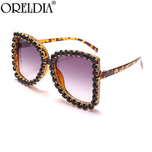 Load image into Gallery viewer, Oversized Square Diamond Sunglasses 2023Women Punk Cateye Sunshade Glasses Lady Brand Designer Eyeglasses Oculos De UV400