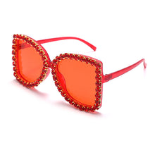 Load image into Gallery viewer, Oversized Square Diamond Sunglasses 2023Women Punk Cateye Sunshade Glasses Lady Brand Designer Eyeglasses Oculos De UV400