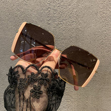 Load image into Gallery viewer, Oversized Square Sunglasses Men Women Vintage Metal Driving Sun Glasses Ladies Classic Polygon Eyewear Shades Gradient