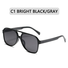 Carica l'immagine nel visualizzatore di Gallery, Occhiali da sole oversize Occhiali da vista classici sfumati da donna Occhiali da pilota color caramello Occhiali da donna UV400 Oculos de sol