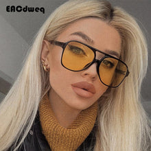Carica l'immagine nel visualizzatore di Gallery, Occhiali da sole oversize Occhiali da vista classici sfumati da donna Occhiali da pilota color caramello Occhiali da donna UV400 Oculos de sol