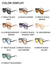 Carica l'immagine nel visualizzatore di Gallery, Occhiali da sole oversize Occhiali da vista classici sfumati da donna Occhiali da pilota color caramello Occhiali da donna UV400 Oculos de sol