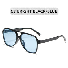 Carica l'immagine nel visualizzatore di Gallery, Occhiali da sole oversize Occhiali da vista classici sfumati da donna Occhiali da pilota color caramello Occhiali da donna UV400 Oculos de sol