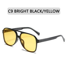 Carica l'immagine nel visualizzatore di Gallery, Occhiali da sole oversize Occhiali da vista classici sfumati da donna Occhiali da pilota color caramello Occhiali da donna UV400 Oculos de sol