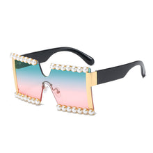 Load image into Gallery viewer, Pearl Sunglasses Women Oversized Gradient Sun Glasses Men UV400 Vintage Square Shades Goggles Eyewear Gafas De Sol