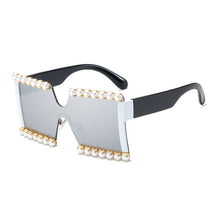 Load image into Gallery viewer, Pearl Sunglasses Women Oversized Gradient Sun Glasses Men UV400 Vintage Square Shades Goggles Eyewear Gafas De Sol