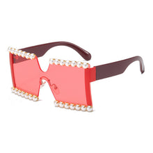 Load image into Gallery viewer, Pearl Sunglasses Women Oversized Gradient Sun Glasses Men UV400 Vintage Square Shades Goggles Eyewear Gafas De Sol