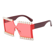 Load image into Gallery viewer, Pearl Sunglasses Women Oversized Gradient Sun Glasses Men UV400 Vintage Square Shades Goggles Eyewear Gafas De Sol