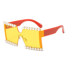Load image into Gallery viewer, Pearl Sunglasses Women Oversized Gradient Sun Glasses Men UV400 Vintage Square Shades Goggles Eyewear Gafas De Sol
