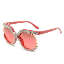 Load image into Gallery viewer, Plastic Round Diamond Sunglasses Women 2023 Oversized Crystal Blingbling Gafas De Sol Mujer