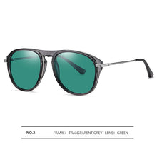 Load image into Gallery viewer, Polarized  Sunglasses For Men 2023 Pilot Transparent Gray Sun Glasses TR90 Frame Driving Goggle Lunete Soleil Homme
