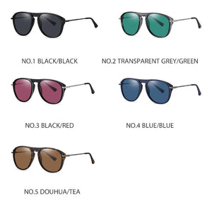 Polarized  Sunglasses For Men 2023 Pilot Transparent Gray Sun Glasses TR90 Frame Driving Goggle Lunete Soleil Homme