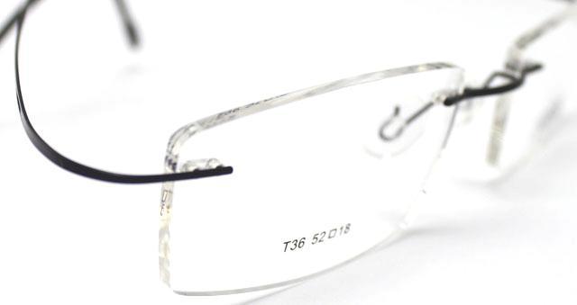 Pure Titanium 52mmGun Gray Gunmetal Silver Gold Golden Rimless Flexible Eyeglass Frame Optical Eyewear Spectacles RX-able