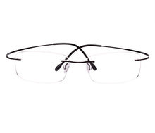 Load image into Gallery viewer, Pure Titanium 52mmGun Gray Gunmetal Silver Gold Golden Rimless Flexible Eyeglass Frame Optical Eyewear Spectacles RX-able