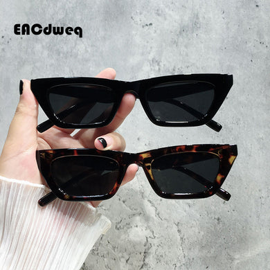 Rectangle Sunglasses Woman Vintage Cat Eye Design Sun Glasses Female Male Personality Cool Retro Black Cateye Oculos
