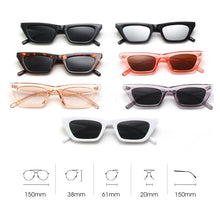 Load image into Gallery viewer, Rectangle Sunglasses Woman Vintage Cat Eye Design Sun Glasses Female Male Personality Cool Retro Black Cateye Oculos
