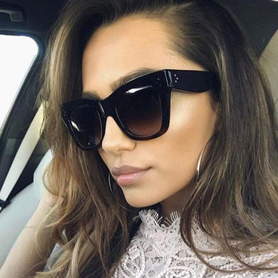 Rectangle Sunglasses Women Brand Designer PC Frame Gradient Lens Classic Rivet Shades Female Male Eyewear UV400