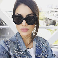 Carica l'immagine nel visualizzatore di Gallery, Occhiali da sole rettangolari da donna designer di marca retrò occhiali da sole cat eye Occhiali da sole UV400 oculos 