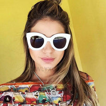 Carica l'immagine nel visualizzatore di Gallery, Occhiali da sole rettangolari da donna designer di marca retrò occhiali da sole cat eye Occhiali da sole UV400 oculos 