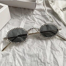 Load image into Gallery viewer, Rhinestone Sunglasses Women 2023 Small Oval Bling Diamond Brand Sun Glasses Female Shades Round Oculos De Sol