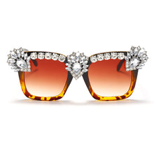Load image into Gallery viewer, Rhinestone Sunglasses Women Small Square Bling Diamond Brand Sun Glasses Female Shades Oversized Eyewear Shades