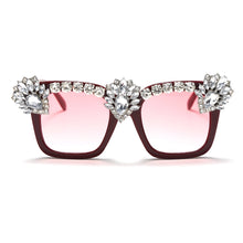 Load image into Gallery viewer, Rhinestone Sunglasses Women Small Square Bling Diamond Brand Sun Glasses Female Shades Oversized Eyewear Shades