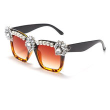 Load image into Gallery viewer, Rhinestone Sunglasses Women Small Square Bling Diamond Brand Sun Glasses Female Shades Oversized Eyewear Shades