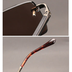 Rimless Glass Sunglasses Man Woman Natural Crystal Stone Lens Acetate Glasses Frame Vintage Sun Glasses